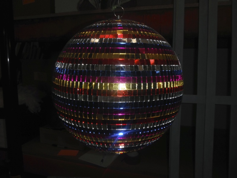 Mirror Ball Coloured for hire, rent, or rental in Panmure , Auckland